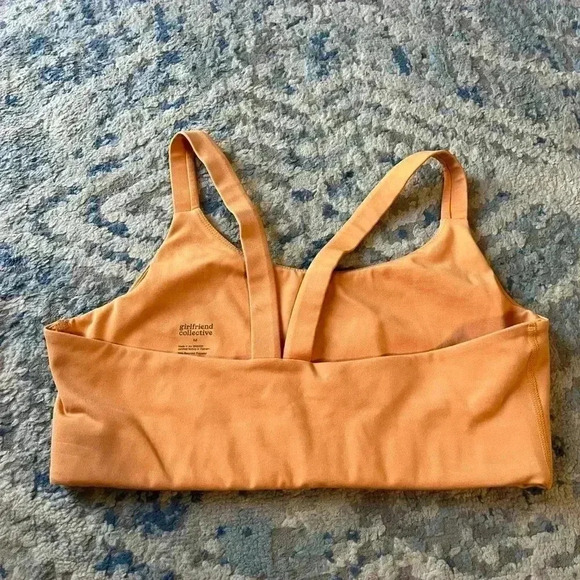 Girlfriend Collective Lou V back sports bra orange medium - Picture 2 of 4